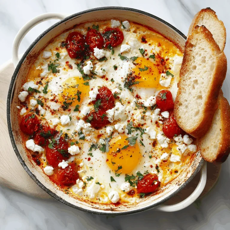 A delicious plate of Baked Feta Eggs