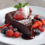 A delicious plate of Heavenly Flourless Chocolate Cake Recipe