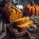 A delicious plate of Pumpkin Bread - Rich and Buttery