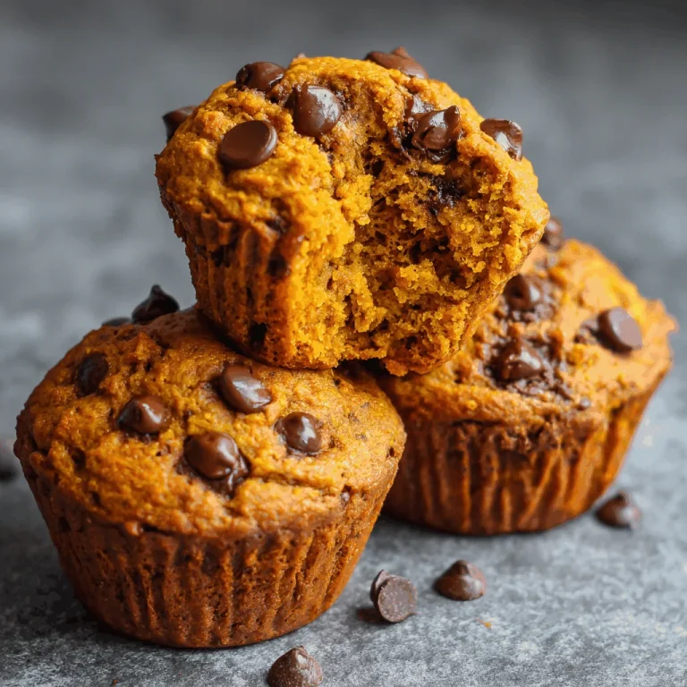 A delicious plate of Bakery-Style Pumpkin Chocolate Chip Muffins
