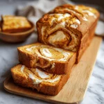 A delicious plate of Delicious Pumpkin Cream Cheese Swirl Bread Recipe