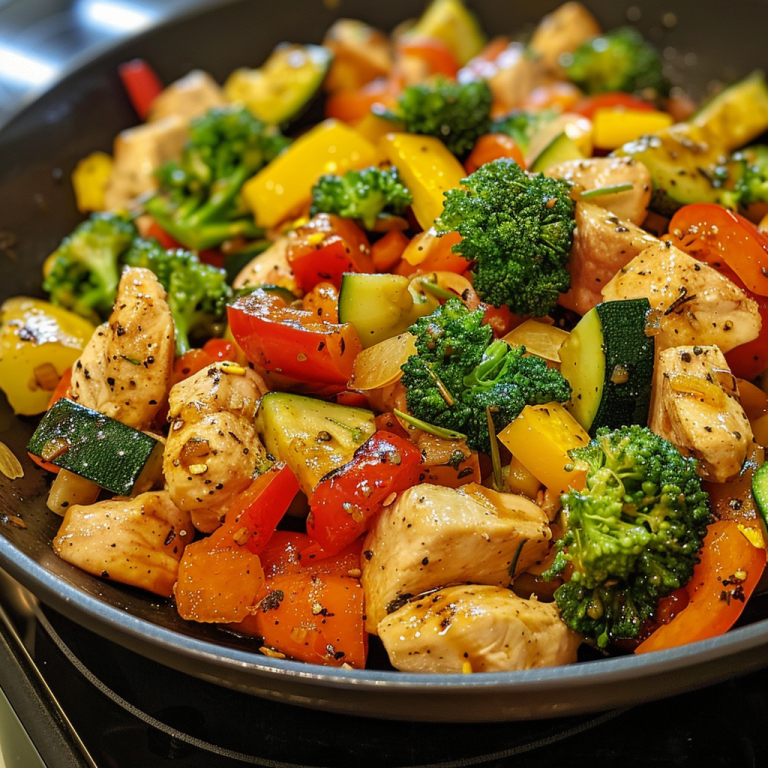 One-Pan Wonder: Elevate Your Dinner with a Flavorful Chicken and Vegetables Skillet