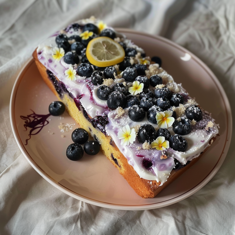 Brighten Your Day with a Zesty Lemon and Blueberry Loaf Cake