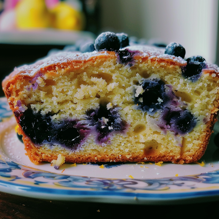 Brighten Your Day with a Zesty Lemon Blueberry Loaf Cake
