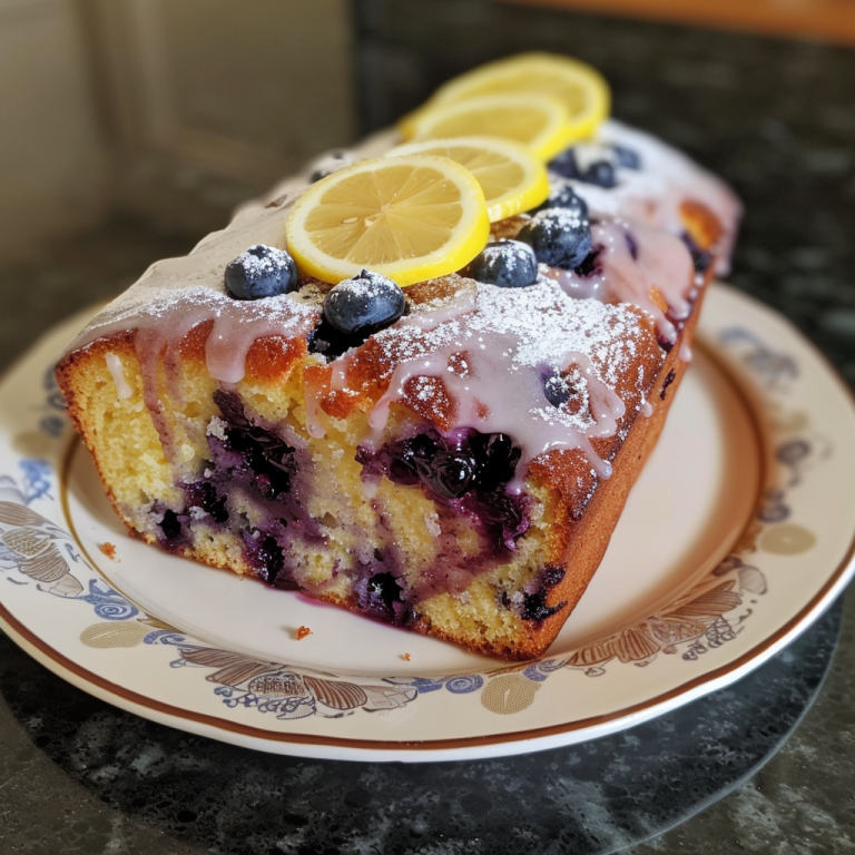Brighten Your Day with a Zesty Lemon and Blueberry Loaf Delight