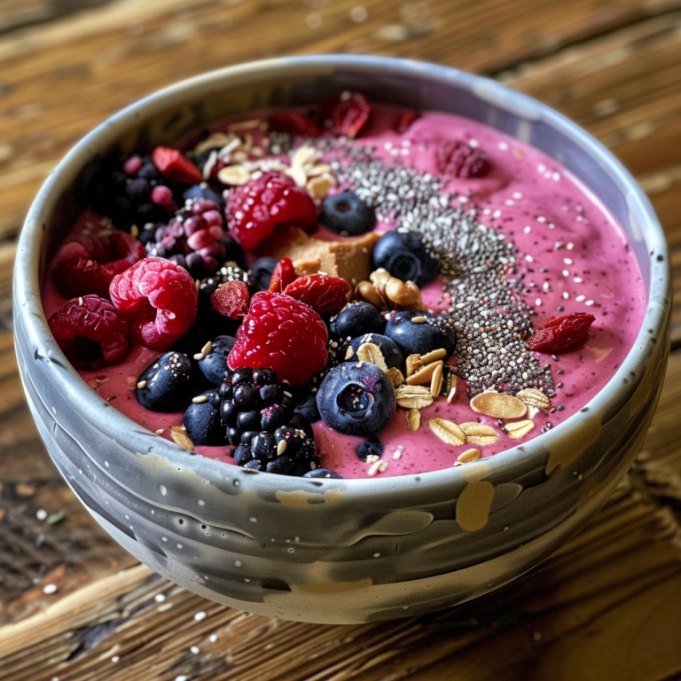 A Wholesome Delight: Crafting Your Dream Mixed Berry Smoothie Bowl