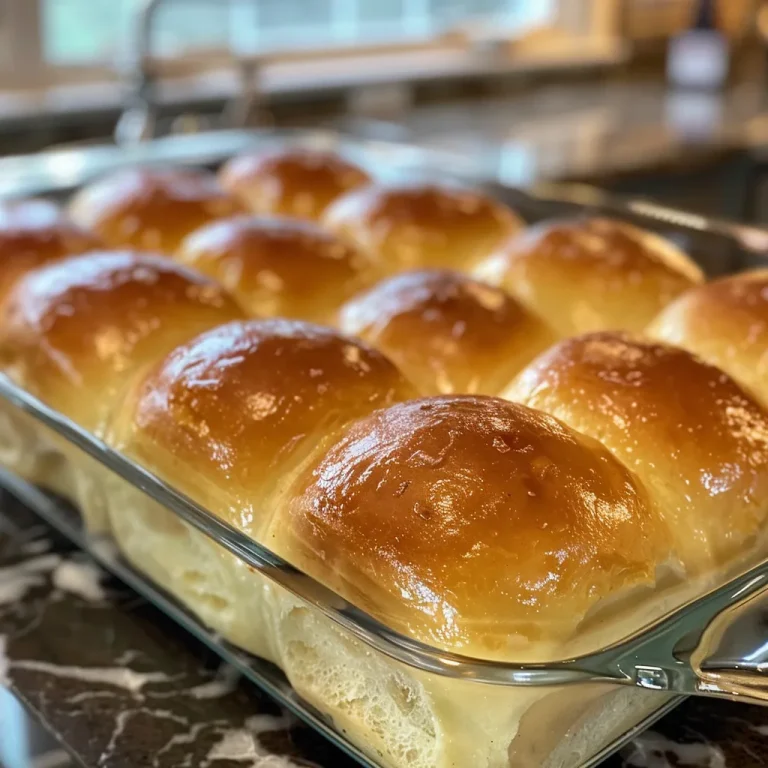 Baking Bliss: Crafting the Softest Homemade Yeast Dinner Rolls Juicy, freshly baked yeast rolls glistening with butter, highlighting their fluffy texture.