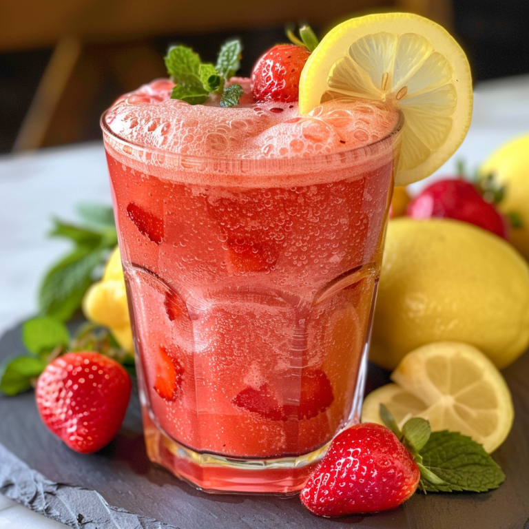 Effervescent Delight: Crafting the Ultimate Sparkling Strawberry Lemonade