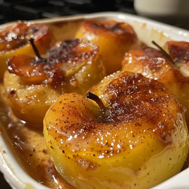 Embrace Cozy Flavors: The Joy of Cinnamon Baked Apples Sliced baked apples with a glistening glaze of melted butter and cinnamon.