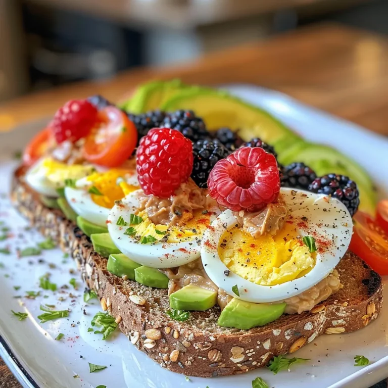 Elevate Your Breakfast: The Delight of Cottage Cheese Hard Boiled Egg Toast Bright and colorful cottage cheese toast with toppings of banana slices, red onion, and capers.