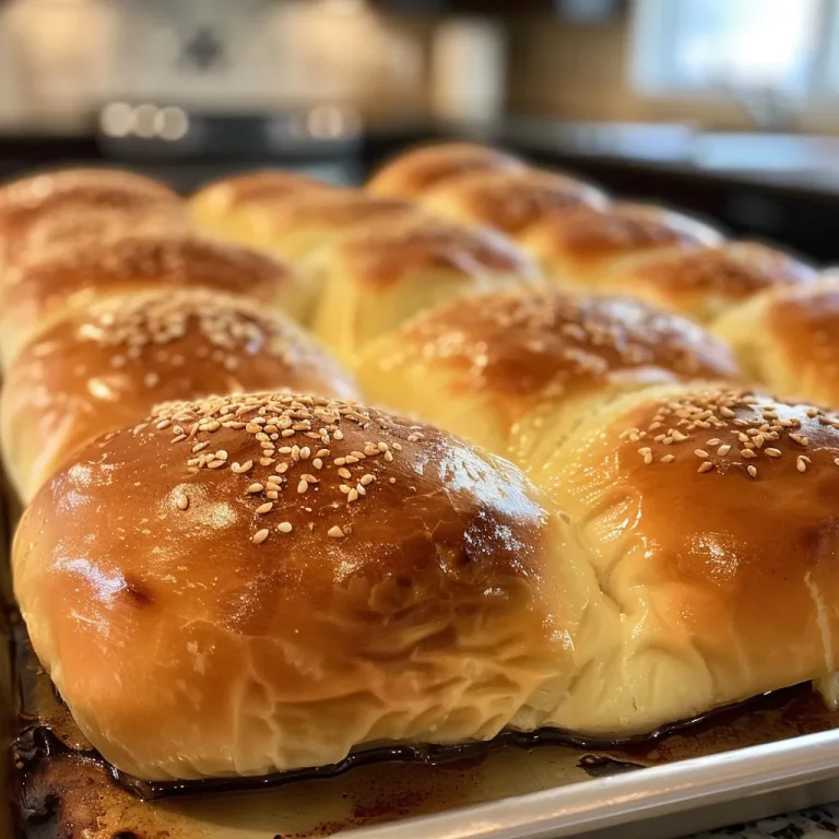 Juicy, soft Greek yogurt rolls displayed on a rustic table.