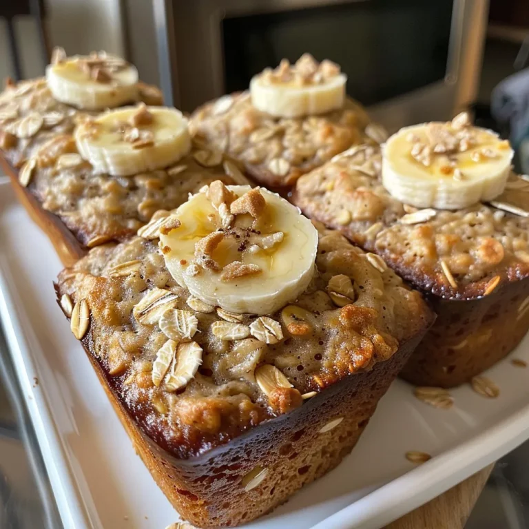Healthy Banana Oatmeal Muffins with a crunchy oat topping, highlighting their moist texture and inviting appearance.