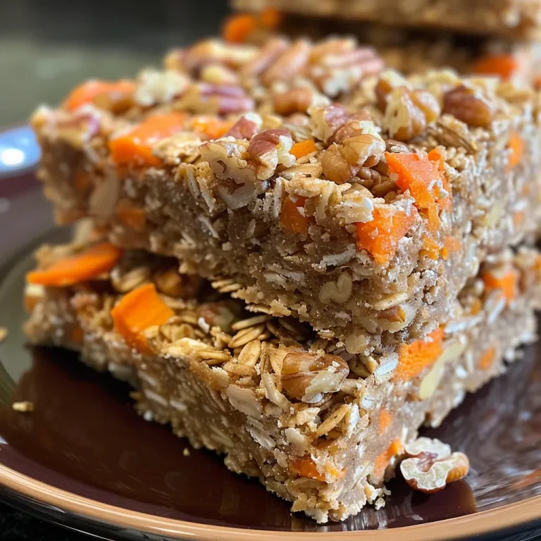 Revitalize Your Snack Game with Healthy No Bake Carrot Cake Bars Appealing shot of carrot cake bars displaying their moist layers and natural ingredients.