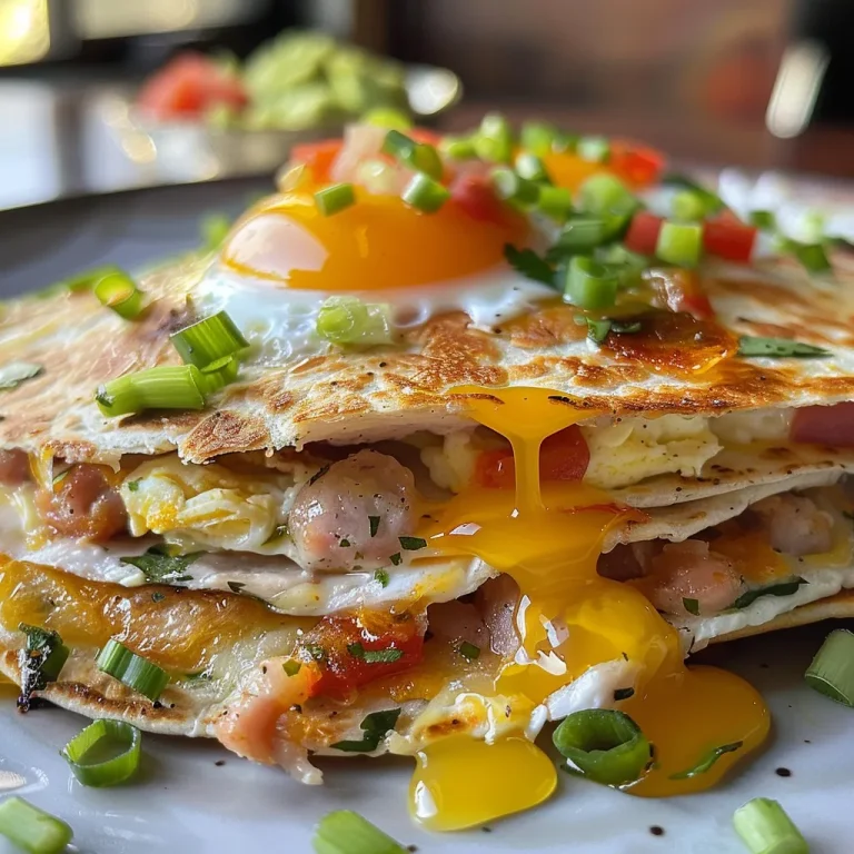 Delicious high-protein quesadilla with melted cheese and fresh scallions, placed on a white plate.