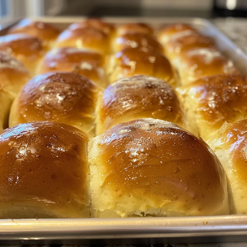 Delicious-looking Greek yogurt rolls displayed with a slightly cracked surface, revealing their airy content.