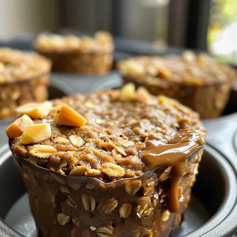 Nourishing Mornings: Delightful Baked Oatmeal Cups to Fuel Your Day Juicy baked oatmeal cups displayed on a wooden surface with a rustic background.