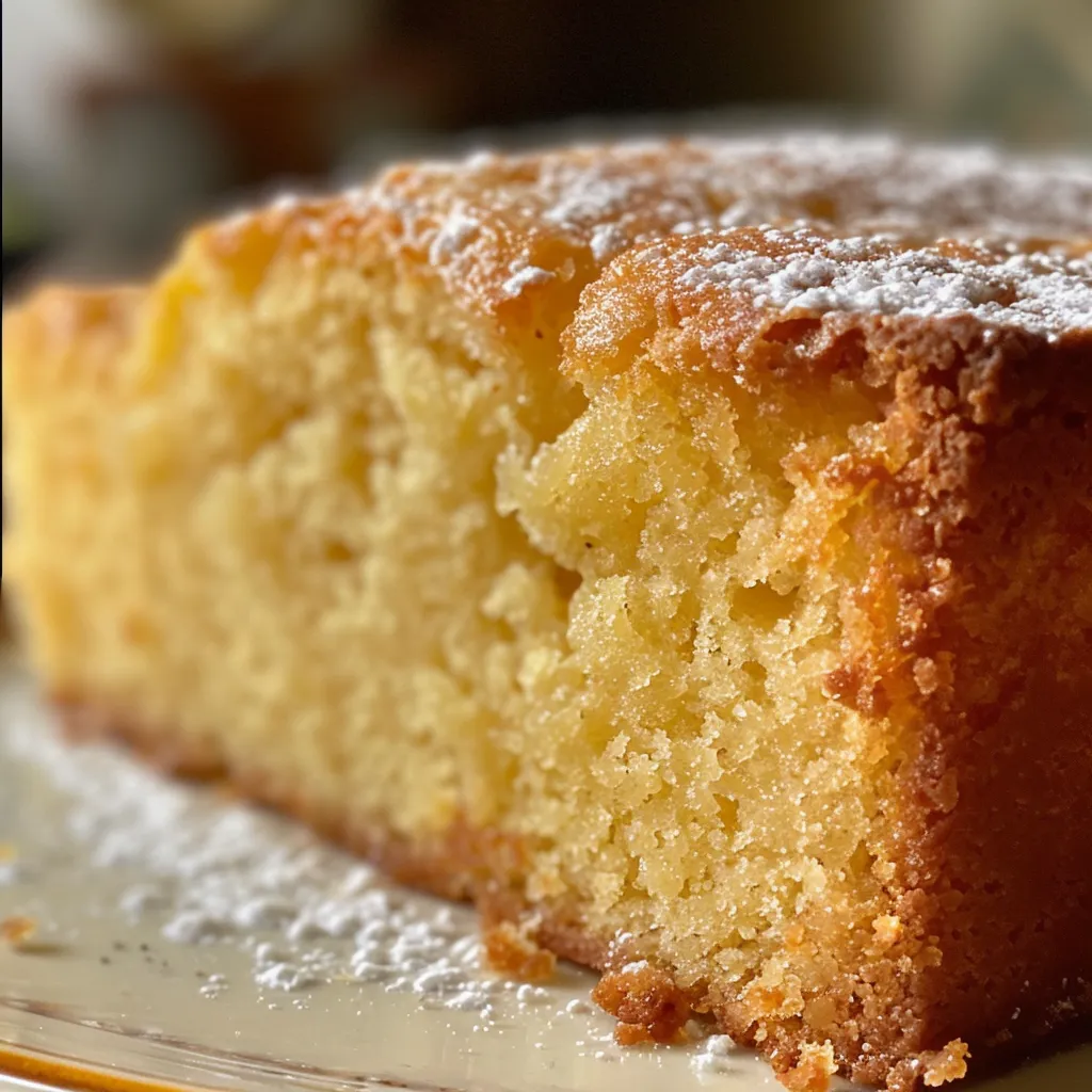 Appetizing Greek yogurt lemon coffee cake with a creamy, smooth topping and lemon garnish.