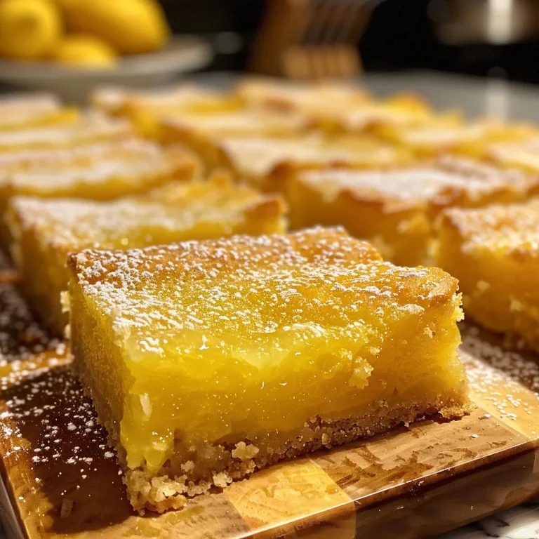 Brighten Your Day with Irresistible Vegan Lemon Bars Mouthwatering vegan lemon bars showcasing a creamy lemon filling.