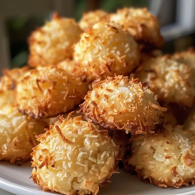Brighten Your Day with Lemon Coconut Bliss Macaroons Juicy Lemon Coconut Bliss Macaroons displayed on a plate, highlighting their vibrant lemon color and coconut shreds.