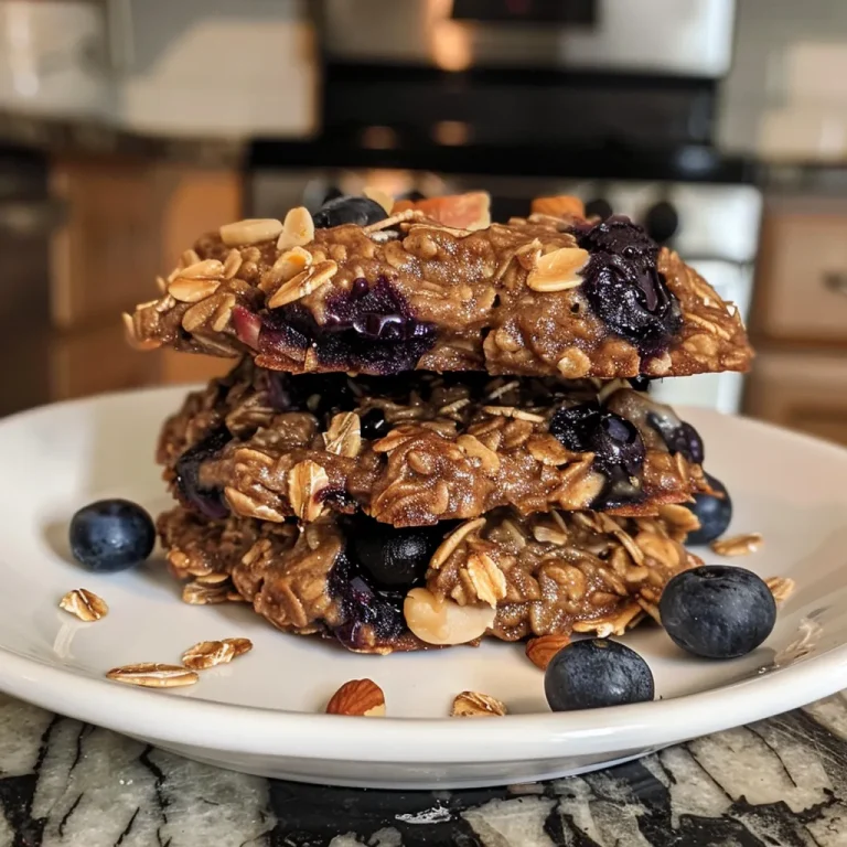 Close-up view of blueberry oat cookies, showcasing their texture and color.