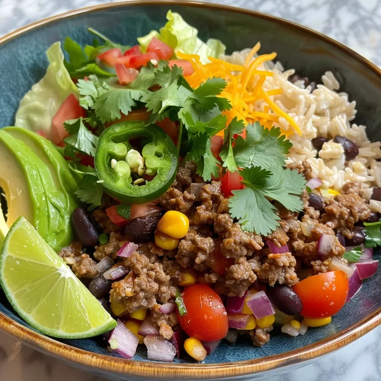 Building Flavor A Ground Beef Burrito Bowl That Brings Everyone Together Juicy ground beef burrito bowl with rice, beans, and fresh toppings.