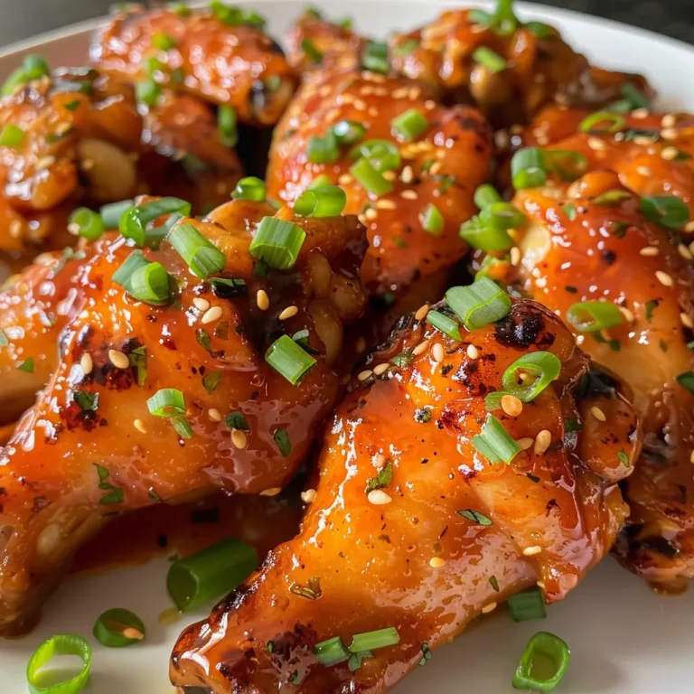 Elevate Your Game Day with Irresistibly Spicy Honey Sriracha Chicken Wings Side view of spiced chicken wings, showcasing a shiny glaze of honey Sriracha.