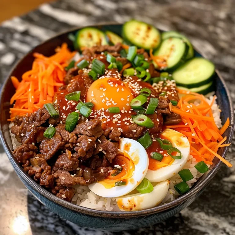 Juicy Korean Beef Bowl meal prep with rice, ground beef, and veggies.