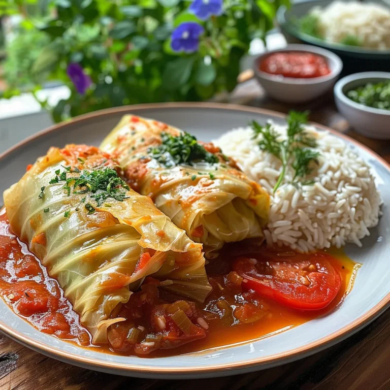 Embracing Tradition Crafting Lahana Sarma for Heartfelt Gatherings Close-up of juicy Lahana Sarma, showcasing the cabbage rolls filled with rice and herbs.