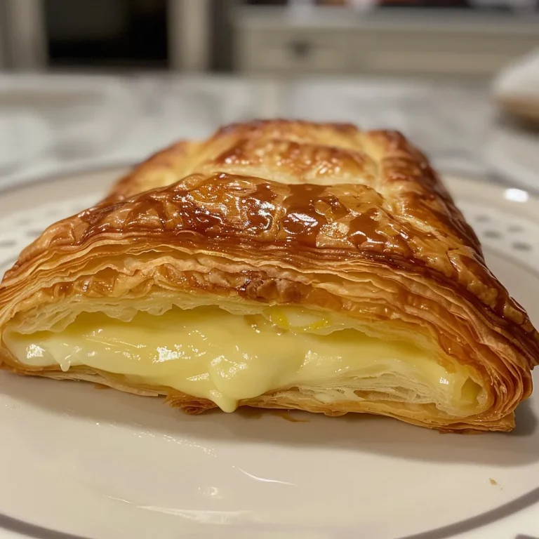 Elevate Your Brunch with a Zesty Lemon Cream Cheese Danish Juicy Lemon Cream Cheese Danish displayed with a rich creamy filling and a sprinkle of powdered sugar on top.