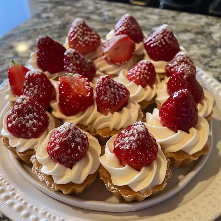 Delightful Mini Strawberry Tarts: A Sweet Treat for Every Occasion Juicy strawberry tarts displayed with a golden crust and vibrant red strawberries, captured in natural light.