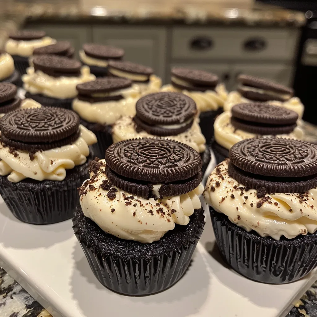 Detailed view of Oreo Cheesecake Bites, topped with sprinkles and fresh berries for decoration.