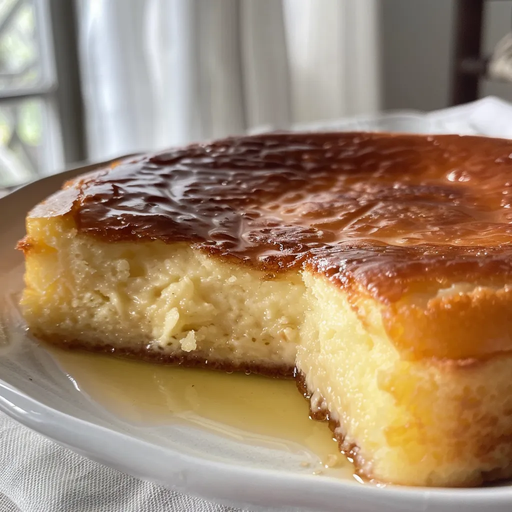 A delicious dessert with a perfectly baked surface, emphasizing its inviting ingredients.