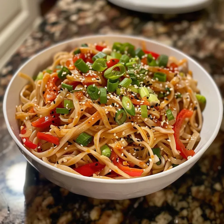 Elevate Your Dinner Game with Flavor-Packed Spicy Noodles Juicy, vibrant spicy noodles served in a bowl, showcasing various ingredients.
