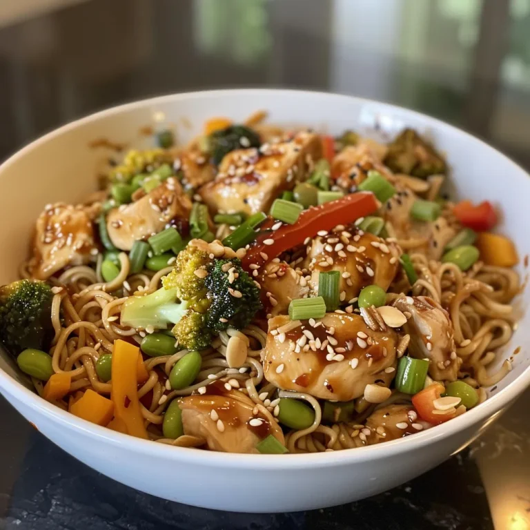 Savoring Simplicity: Your Ultimate One-Pot Teriyaki Chicken Noodles Delicious one-pot teriyaki chicken noodles with broccoli and carrots, garnished with green onions.