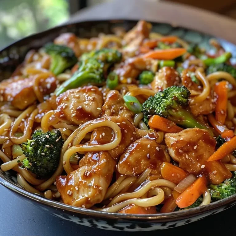 ['Close-up side view of Chicken Teriyaki Noodles with vibrant vegetables.', 'Aerial view of a bowl filled with Chicken Teriyaki Noodles and colorful ingredients.', 'Juicy Chicken Teriyaki Noodles displayed with broccoli, carrots, and garlic.', 'Deliciously plated Chicken Teriyaki Noodles showcasing tender chicken and noodles.']