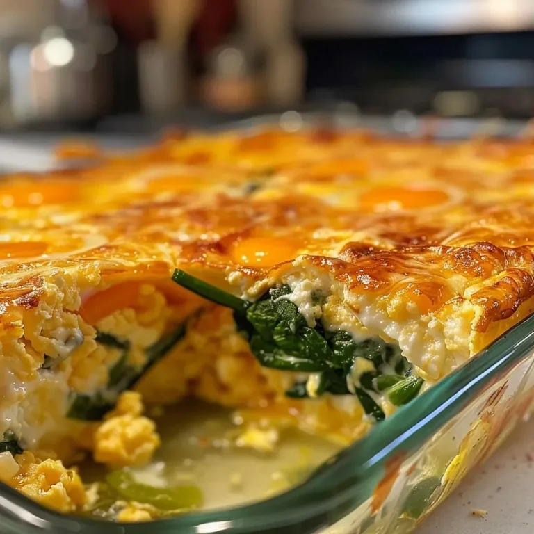 ['A close-up side view of a Cottage Cheese Egg Bake showcasing a golden, fluffy texture with visible spinach and peppers.', 'A vibrant Cottage Cheese Egg Bake with a rich cheese topping, featuring chopped vegetables peeking through the surface.', 'A side view of a Cottage Cheese Egg Bake, highlighting its creamy interior and colorful diced bell peppers and spinach.', 'An appetizing slice of Cottage Cheese Egg Bake, revealing layers of cheese, eggs, and fresh vegetables.']