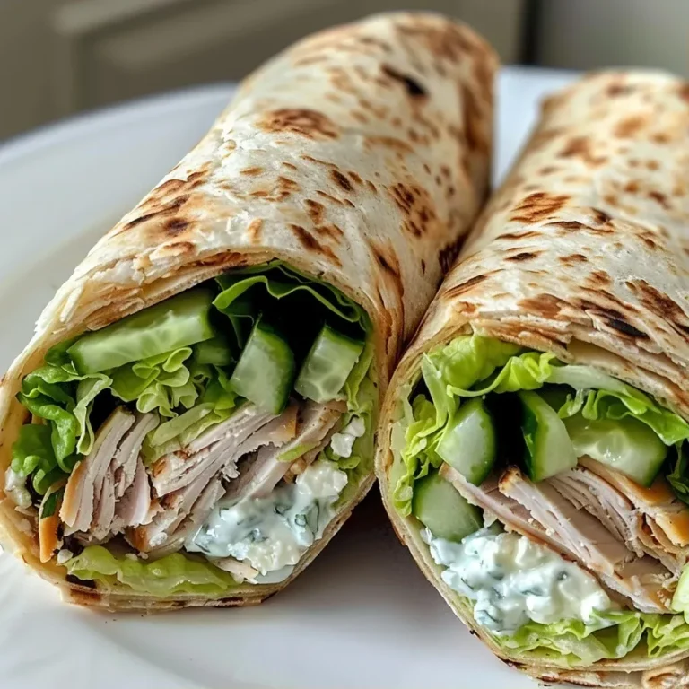['Close-up side view of a Greek Turkey Wrap with visible layers of turkey, lettuce, and tzatziki.', 'Detailed photo of a Greek Turkey Wrap showcasing sliced turkey and fresh vegetables in a tortilla.', 'Side view capture of a Greek Turkey Wrap revealing tzatziki sauce and cucumber slices.', 'Juicy Greek Turkey Wrap displayed with layers of ingredients and vibrant colors.']