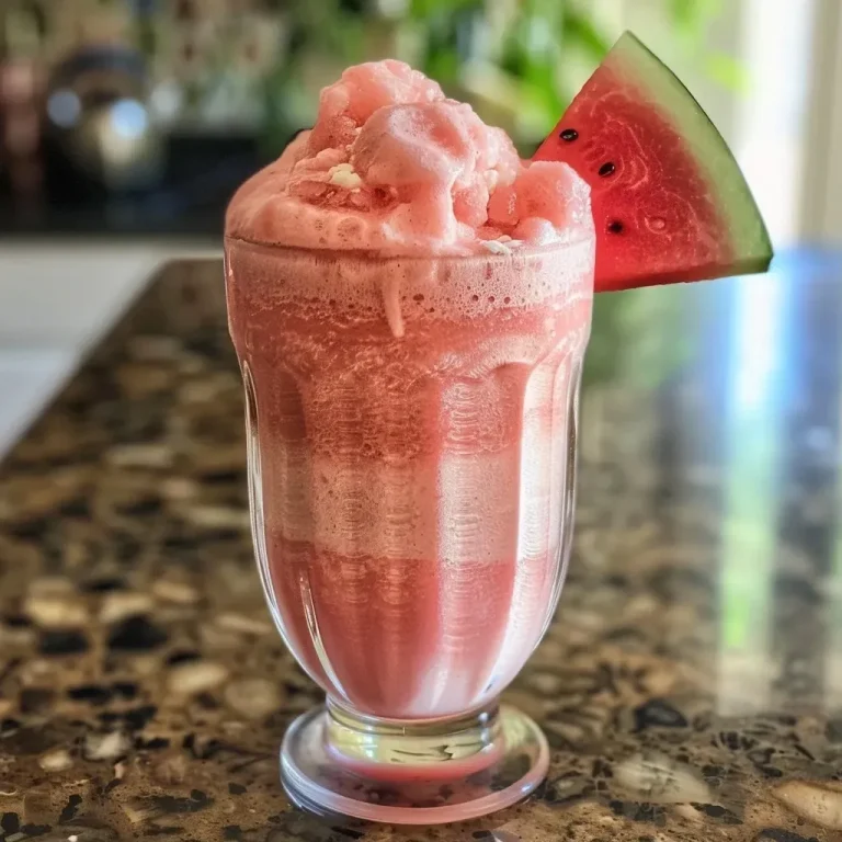 ['A close-up view of a vibrant high-protein watermelon slushie in a glass, showcasing juicy watermelon chunks and a refreshing texture.', 'Side profile of a colorful slushie made with watermelon and protein powder, highlighting the frosty appearance and garnished with a slice of watermelon.', 'A refreshing slushie in a clear glass, featuring pink watermelon and a summery vibe, perfect for a hot day.', 'Close-up image of a protein-packed watermelon slushie, emphasizing the rich color and icy texture.']
