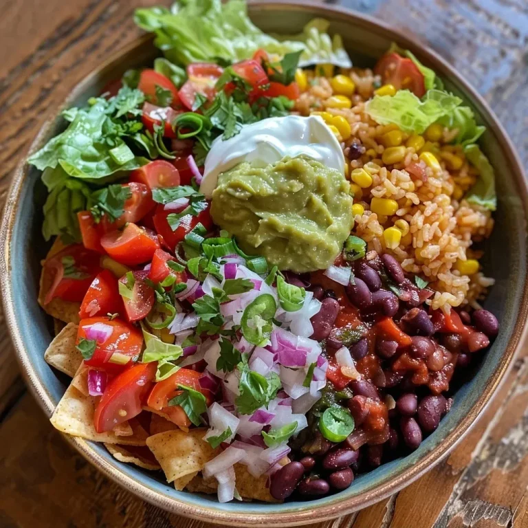 ['A colorful Veggie Burrito Bowl featuring rice, beans, and fresh vegetables.', 'Close-up view of a Veggie Burrito Bowl filled with vibrant ingredients.', 'A side view of a delicious Veggie Burrito Bowl with toppings and garnishes.', 'An appetizing Veggie Burrito Bowl showcasing rice, guacamole, and fresh greens.']