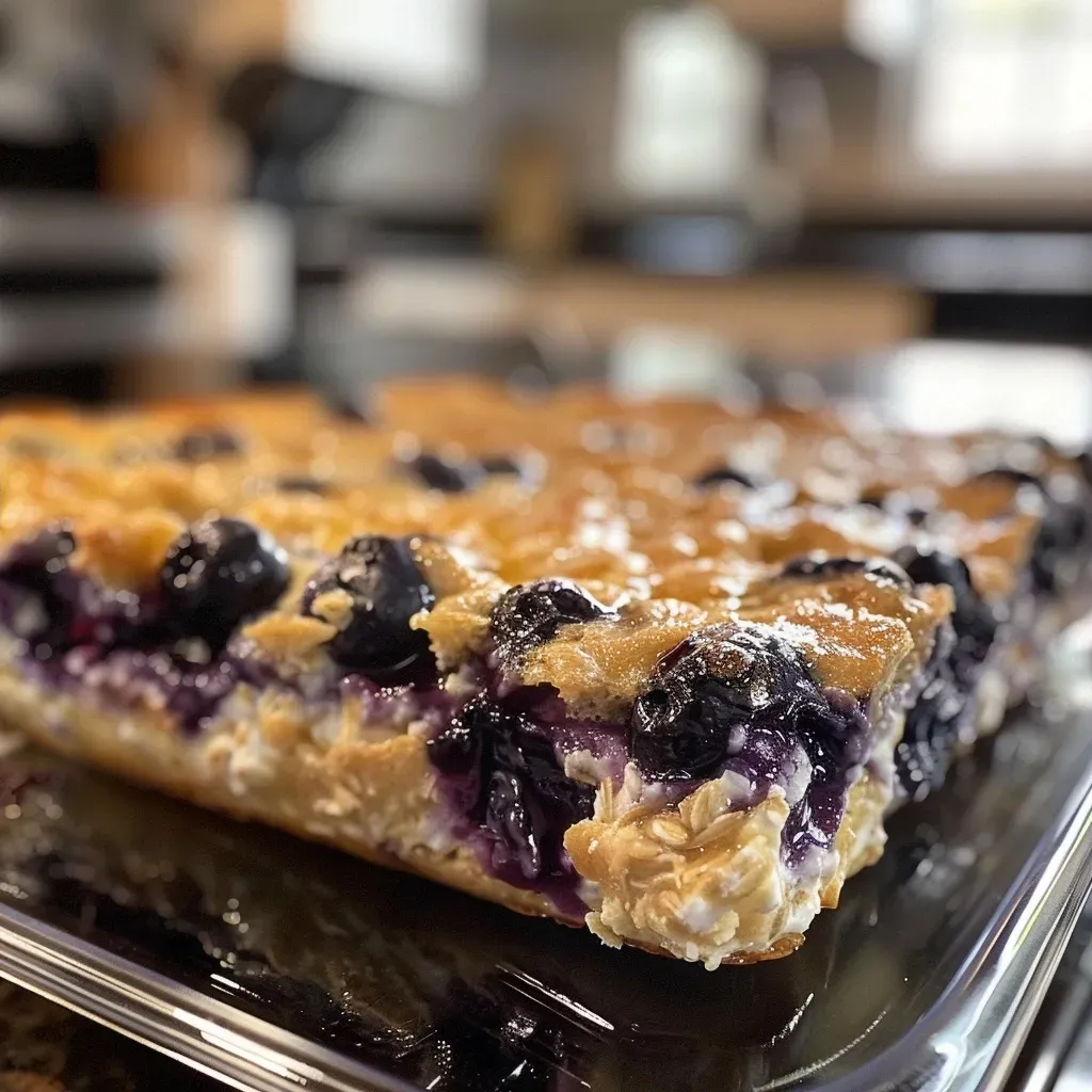 ['Close-up of a baked blueberry cottage cheese dish with golden edges and plump blueberries.', 'Side view of a fluffy blueberry breakfast bake showcasing a creamy texture and vibrant blueberry color.', 'Detailed shot of a serving of blueberry cottage cheese bake, highlighting its moist interior and fresh ingredients.', 'Image of a decadent blueberry breakfast bake, featuring a mix of blueberries and rolled oats on top.']