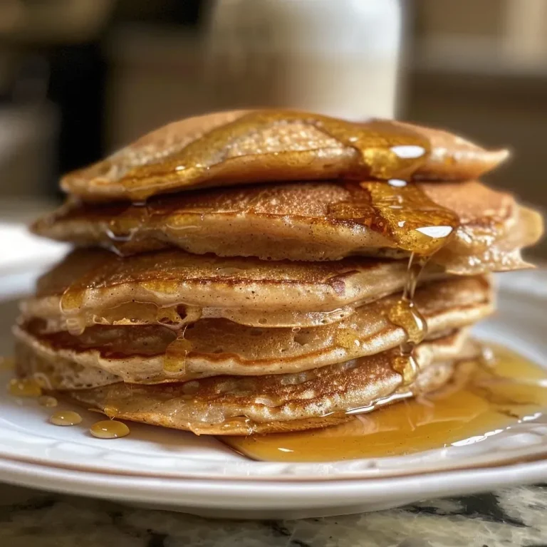 ['Close-up view of fluffy cinnamon honey pancakes, drizzled with honey.', 'Side view of golden brown pancakes with cinnamon and honey, stacked high.', 'A delicious stack of pancakes topped with honey and a sprinkle of cinnamon.', 'Juicy cinnamon honey pancakes displayed with a warm, inviting appearance.']