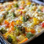 ['Close-up view of a creamy vegetable bake with colorful vegetables.', 'Side view of a deliciously baked creamy vegetable dish with melted cheese on top.', 'Appetizing creamy vegetable bake showcasing vibrant broccoli, bell peppers, and zucchini.', 'Juicy creamy vegetable bake filled with assorted vegetables and cheese, taken with an iPhone.']