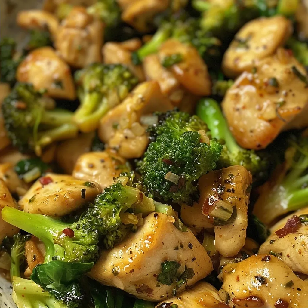 ['Close-up view of juicy garlic chicken with broccoli and spinach in a white bowl.', 'Side perspective of garlic chicken pieces surrounded by vibrant broccoli and fresh spinach.', 'Plate of garlic chicken with colorful broccoli florets and tender spinach leaves.', 'Succulent garlic chicken cubes accompanied by steamed broccoli and spinach on a wooden table.']