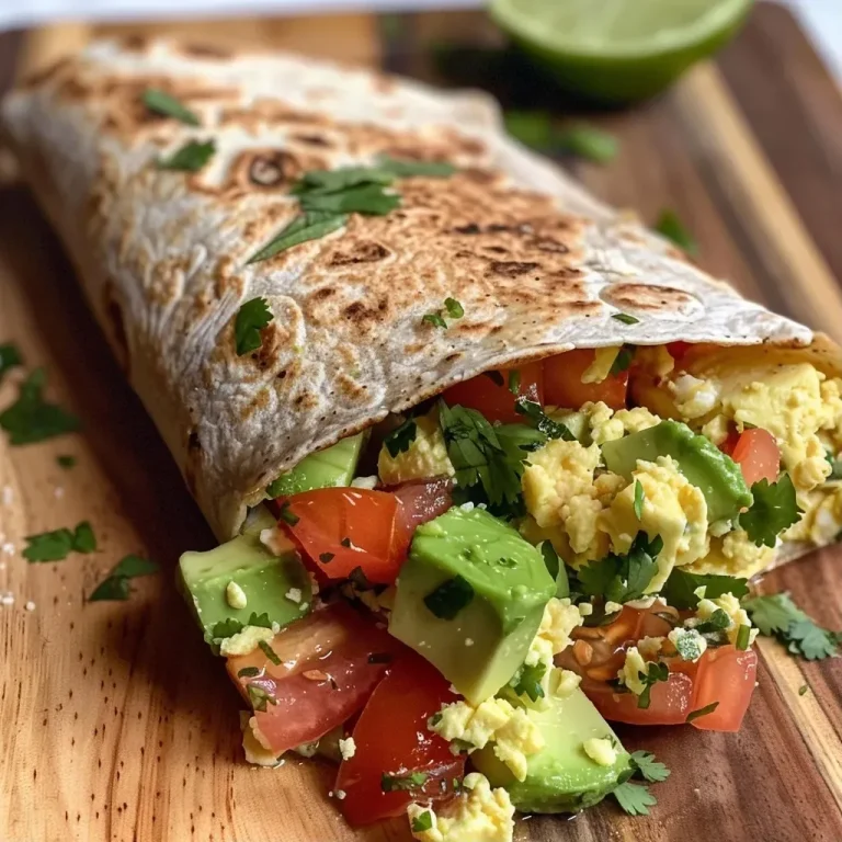 ['Close-up view of a high-protein breakfast wrap filled with cottage cheese, avocado, and vegetables.', 'Side view of a delicious breakfast wrap showcasing creamy cottage cheese and fresh avocado slices.', 'Juicy breakfast wrap with colorful ingredients, including diced tomatoes and cilantro, presented on a plate.', 'High-protein breakfast wrap made with whole-wheat tortillas, filled with healthy ingredients, displayed attractively.']