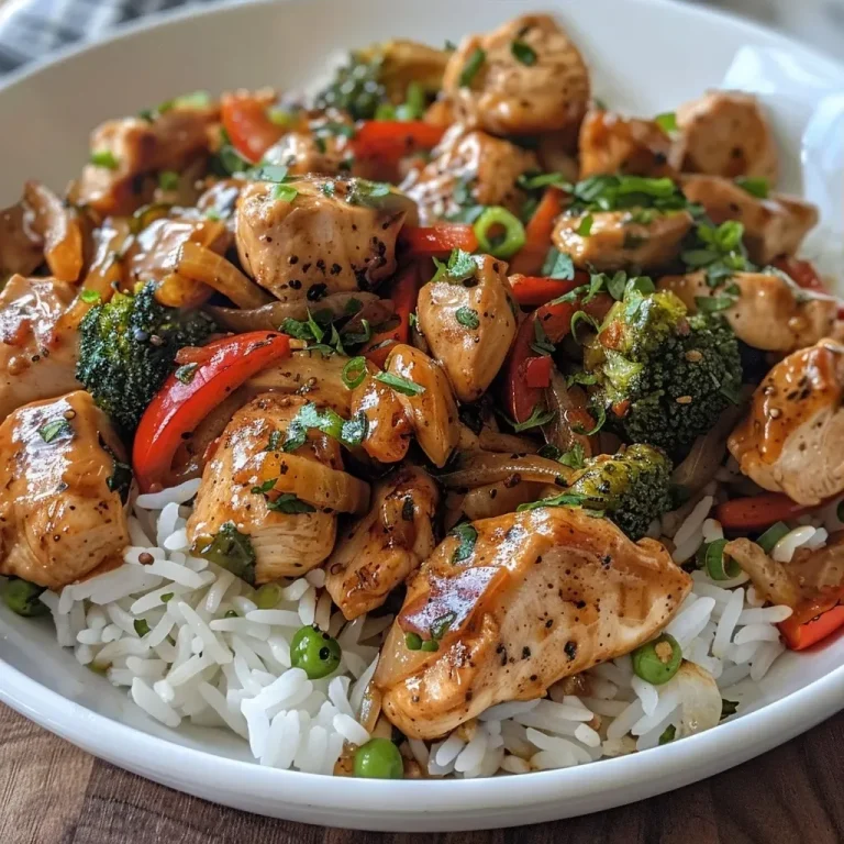 ['Close-up shot of a colorful chicken stir fry with vibrant vegetables.', 'Side view of a plate featuring juicy chicken stir fry with mixed veggies.', 'Detailed image of high protein chicken stir fry, showcasing fresh ingredients.', 'Visual of a delicious chicken stir fry loaded with bright, crisp vegetables.']