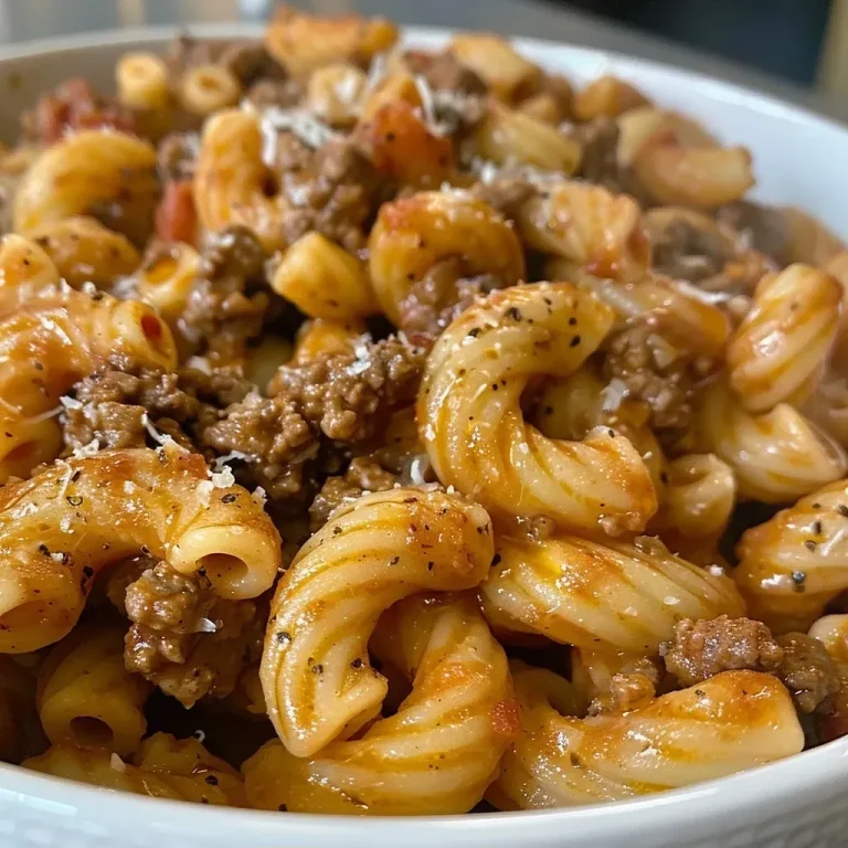 ['Close-up view of creamy beef pasta with a rich sauce and garnished with Parmesan.', 'Juicy high-protein beef pasta showcased with vibrant colors and textures.', 'Side view of a bowl filled with creamy pasta and ground beef, topped with herbs.', 'Delicious high-protein creamy beef pasta, highlighting ingredients and creamy texture.']