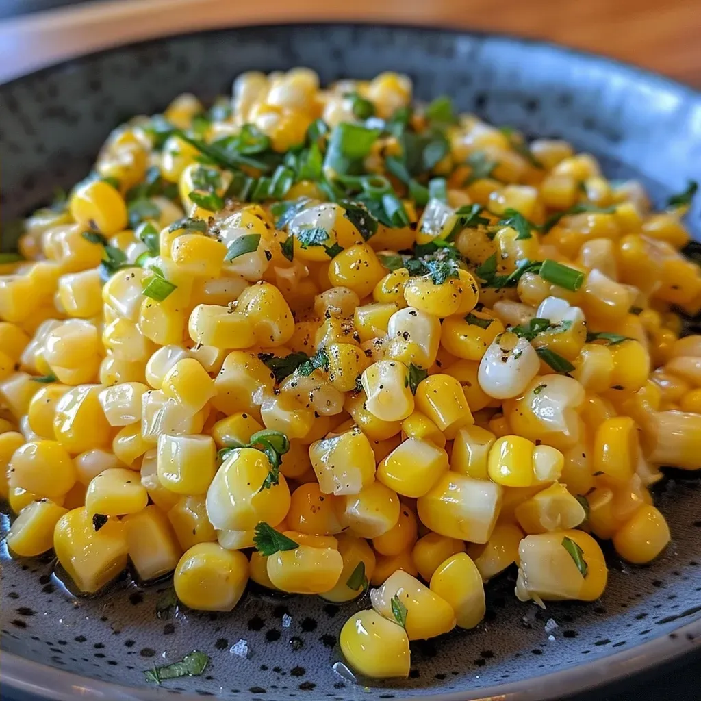 ['Close-up view of a skillet filled with glistening Honey Butter Skillet Corn.', 'Side angle of a delicious dish showcasing honey butter glazed corn kernels in a skillet.', 'Juicy sweet corn sautéed with honey and butter, presented in a cast iron skillet.', 'A vibrant dish of creamy Honey Butter Skillet Corn, highlighting its rich, buttery texture.']