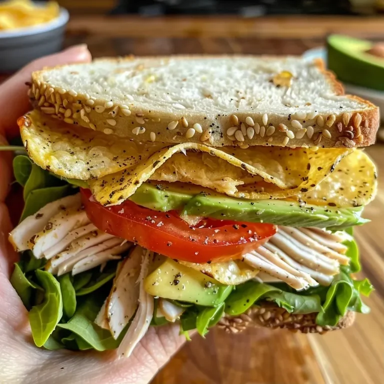['A close-up view of a Honey Mustard Turkey Avocado Sandwich, showcasing layers of turkey, avocado, and vegetables between two slices of bread.', 'Side view of a delicious turkey sandwich, featuring honey mustard, ripe avocado, lettuce, and tomato on sturdy bread.', 'Detailed close-up of a sandwich with turkey, honey mustard, avocado, and red onion, focused on the fresh ingredients.', 'Juicy Honey Mustard Turkey Avocado Sandwich captured from the side, highlighting its vibrant fillings and textures.']