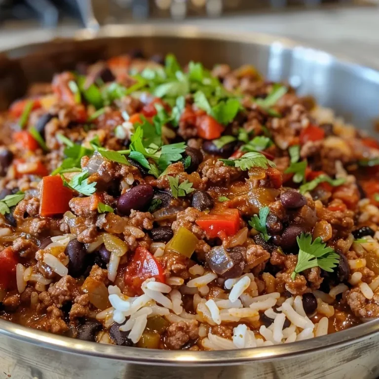 ['Close-up of a bowl filled with smoky honey chili beef rice, showcasing ground beef, rice, beans, and diced tomatoes.', 'A side view image of a delicious one-skillet meal featuring colorful ingredients like beef and rice in a rustic bowl.', 'Juicy beef chili rice dish presented in a skillet, garnished with spices and vibrant beans and tomatoes.', 'Close-up of a savory one-skillet meal with ground beef, rice, black beans, and a drizzle of honey, captured beautifully.']