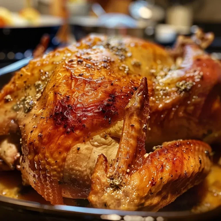 ['Juicy oven roasted turkey breast with a golden-brown exterior and garnished with herbs.', 'Close-up view of succulent turkey breast showing crispy skin and tender meat.', 'Side view of a perfectly roasted turkey breast, highlighting its juicy texture and seasonings.', 'Deliciously browned turkey breast, showcasing a glossy glaze and aroma of citrus.']